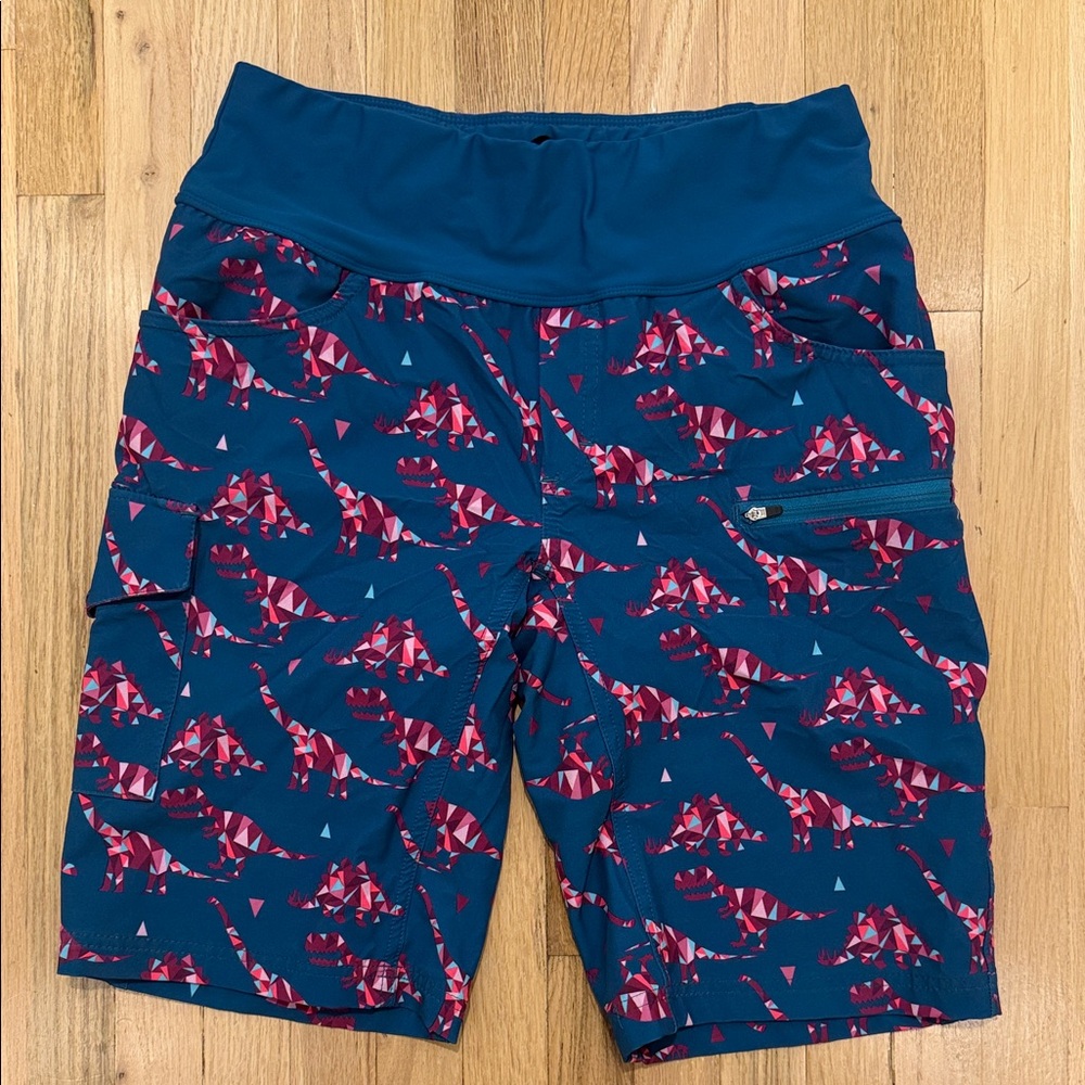 Patterned Blue and Pink Women's Bike Shorts